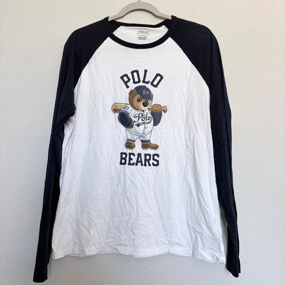 Polo Ralph Lauren Polo Bear Baseball Raglan Tee Boys L 14-16